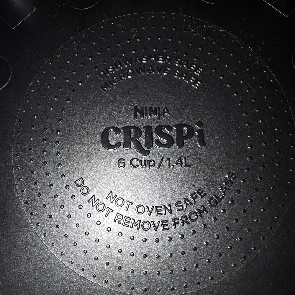 Ninja FN101GY Crispi Small 6 Cup Glass Container Dish and Crisper Plate With Lid